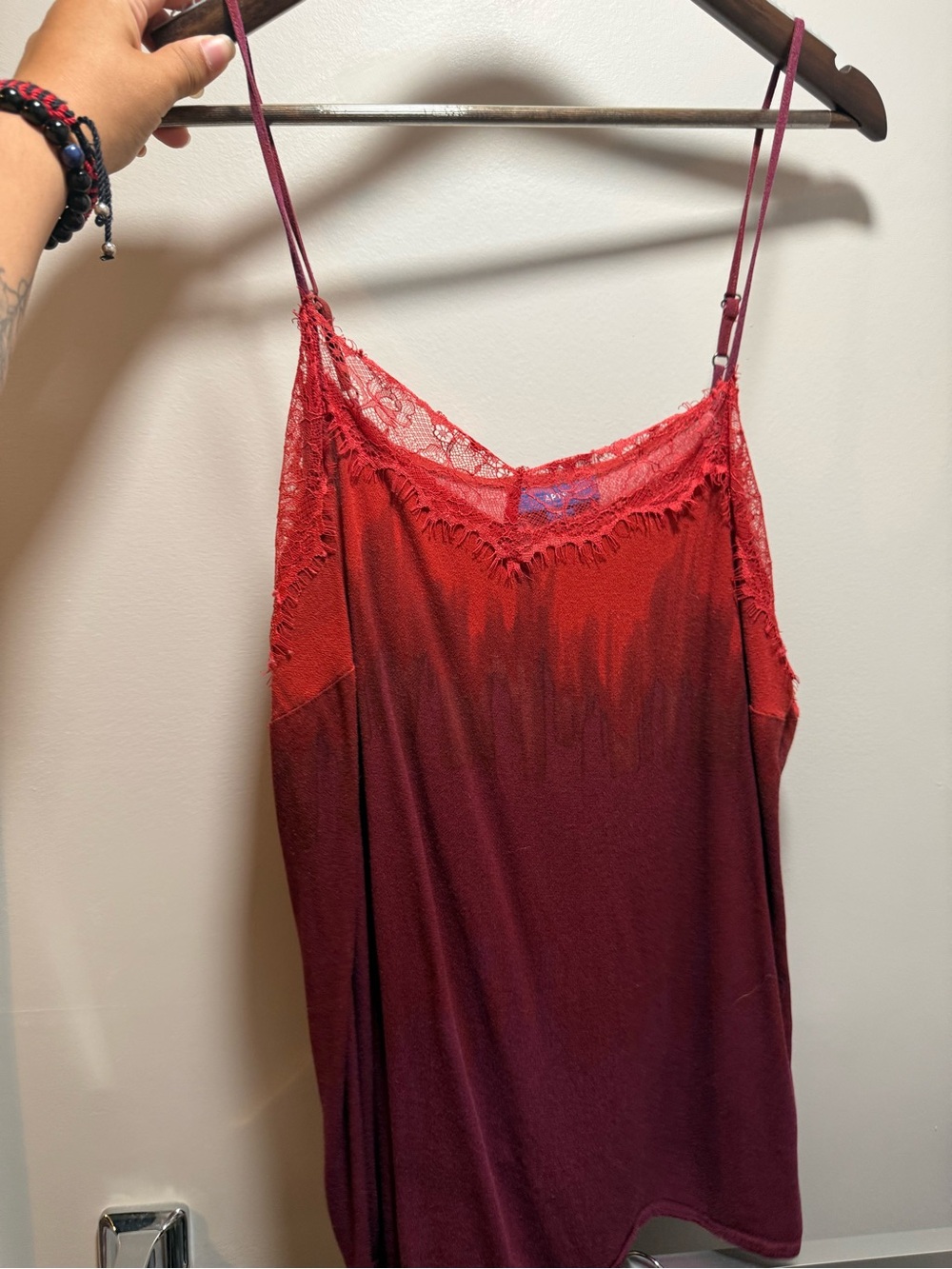 Apt. 9 Red Lace-Trim Chemise Slip